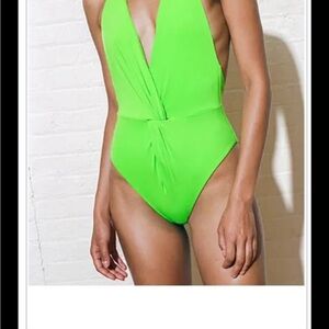 Mara Hoffman NWT Large Gabriela One Piece Swimsuit in Intensity Green
